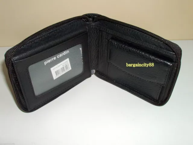 Pierre Cardin-RFID Blocking-Genuine Italian Leather-Men's Wallet Bifold+Gift Box 3