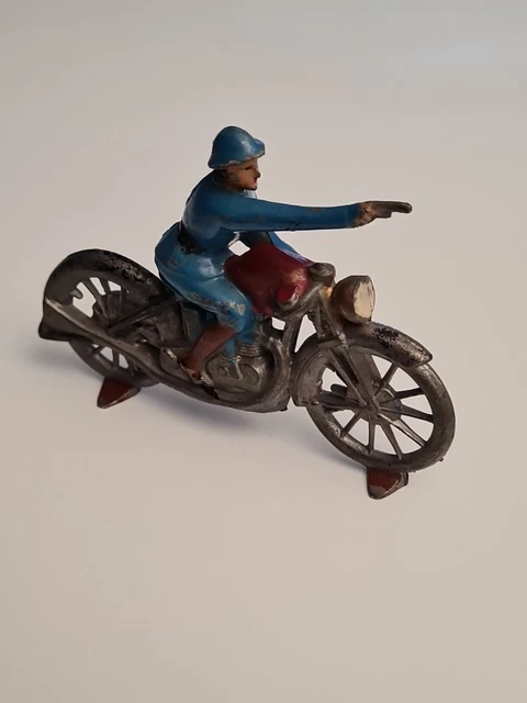 MOTO + SOLDAT ANCIEN PLOMB ? ALUDO ? COFALU ? QUIRALU? MOTARD ARMÉE