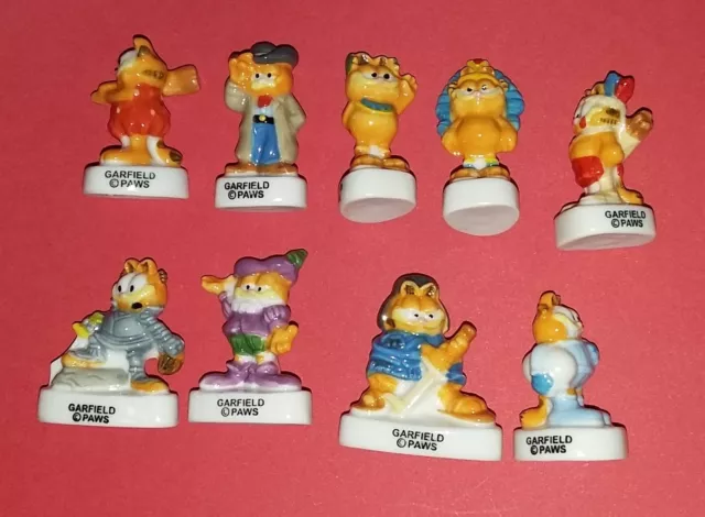 Série complète fèves Garfield à travers les temps dessin animé