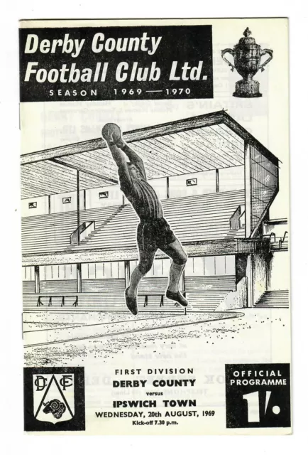 Derby County v Ipswich Town - 1969-70  Division One - Football Programme