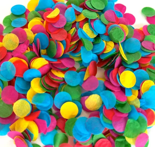 Confetti MIX PAPER Biodegrable Round Wedding Festival Rainbow Party Table Decor