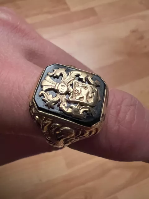 Siegel Goldring Wappen 14K