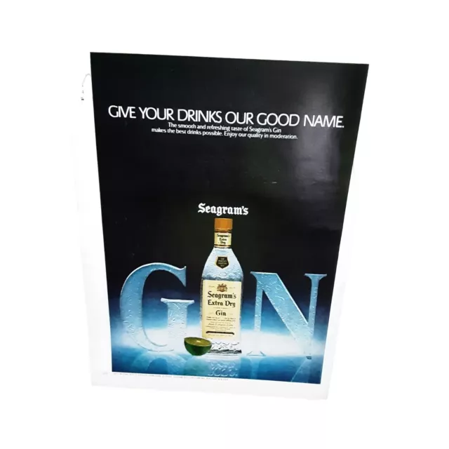 1981 Seagrams Extra Dry Gin Originl Magazine Print Ad Vintage