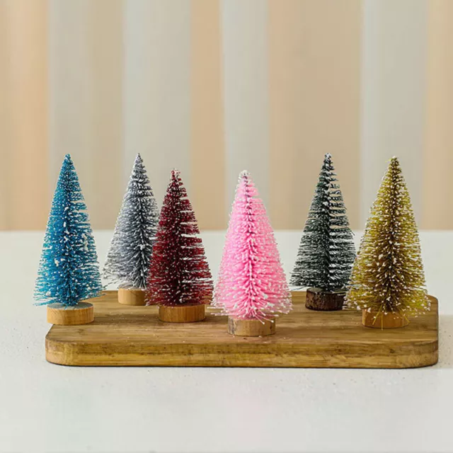 4Pcs Colorful Artificial Mini Christmas Tree 10CM High Mini Christmas Pines