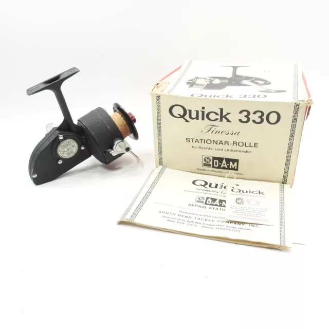 Vintage Dam Quick 330 Fishing Reel. W/ Box. Made in West Germany.