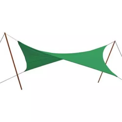 Stars Voile Ombrée Triangulaire 3,6x3,6x3,6 MT en Nylon Vert Gr / Mq 180