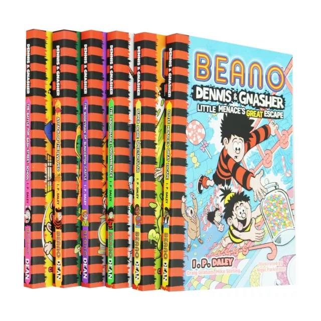 Beano Dennis & Gnasher by I. P. Daley 6 Book Collection - Ages 7-10 - Paperback