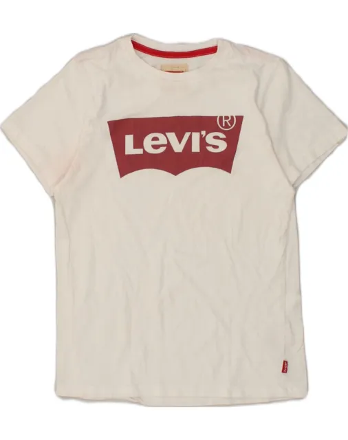 LEVI'S Boys Graphic T-Shirt Top 11-12 Years  White Cotton ZC06