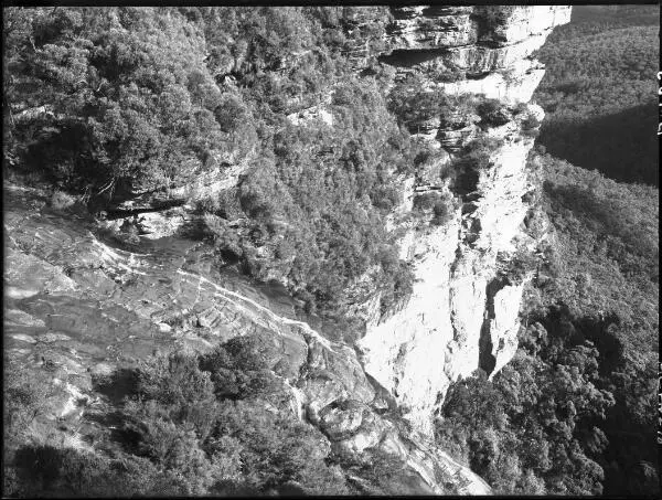 NSW Top of Wentworth Falls Blue Mountains, New South Wales - Old Photo