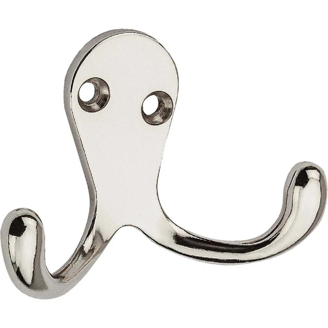 National Chrome Double Cloth Wardrobe Hook, (2-Pack) N274225 National N274225