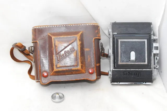 (7408) Vintage Union Model-U Folding Film Camera 75mm F3.5 Lens from JAPAN*READ*