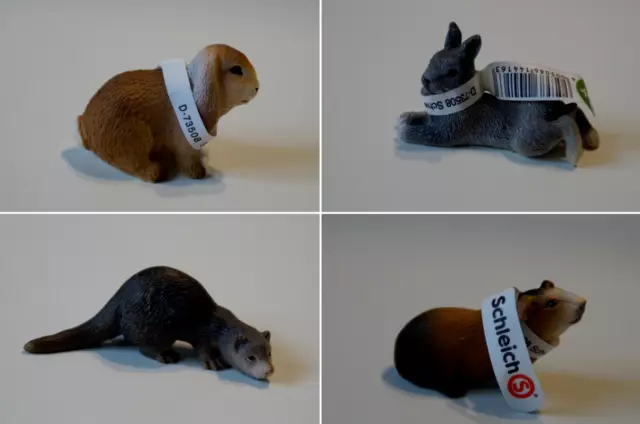 Schleich 14415-14418 Haustiere Kaninchen Frettchen Hase Tiere zur Auswahl