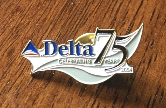 DELTA AIR LINES 2004 “Celebrating 75 Years” Commemorative Soft Logo ...