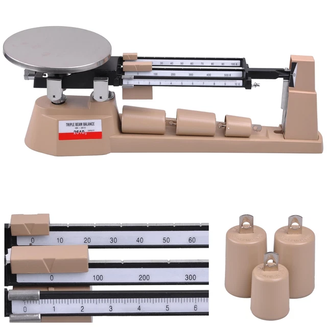 Triple Beam Mechanical Balance Scale 0.1g Weight Lab Business Home AMW TB-2610