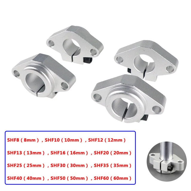 SHF8 ~ SHF60 Aluminum Alloy 8mm ~ 60mm Hole Linear Rail Shaft Holder