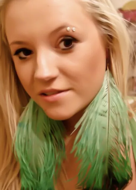 Long green feather dangle earrings ostrich feathers long bold statement choose