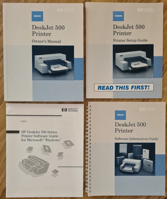 HP DeskJet 500 Printer - Lot of 4 Manuals