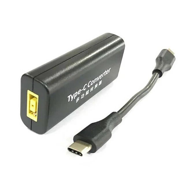 USB-C Male to Square USB Female Power Charger Converter for Lenovo Thinkpad  q