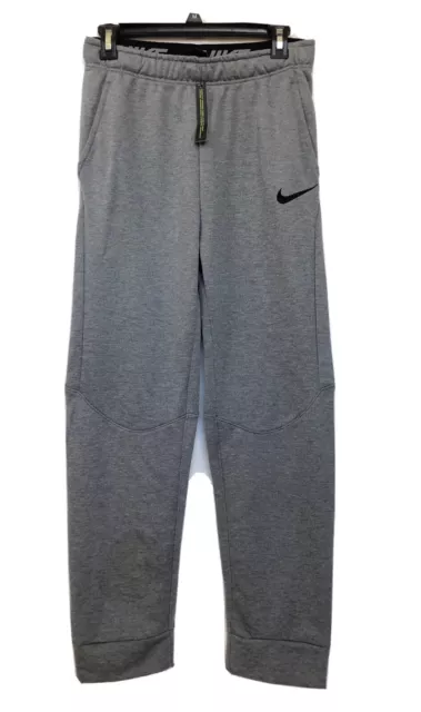 Nike Boys Dri-Fit Gray Athletic Pants Pockets Elastic Waist Drawstring Size XL