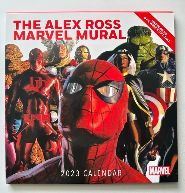 Alex Ross Marvel Mural 2025 Oversized Wall Calendar Fifi Alberta