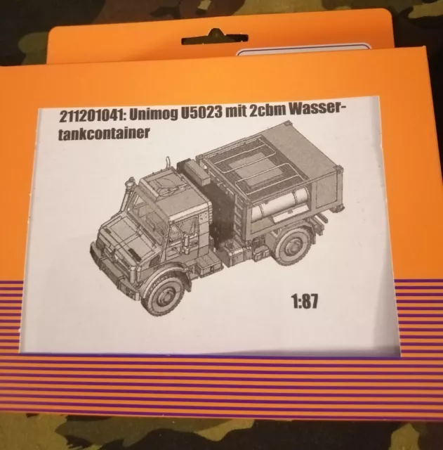 Minitanks - Made by Arsenal M -  Unimog 5023 mit 2m³ Wassercontainer - NEU & OVP