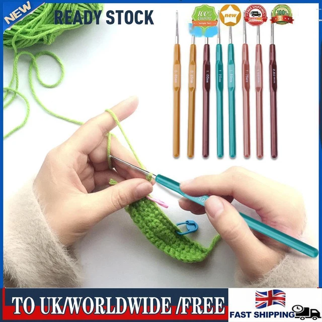 8pcs Hooks Needles DIY Craft Plastic Thread Crochet Handmade for Arthritic Hands