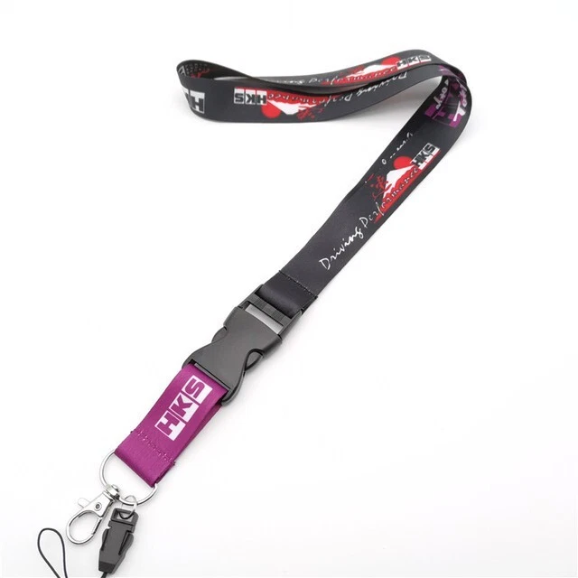 JDM Lanyard Neck Cell Phone KeyChain Strap Quick Release-1x-NEW-1pcs-HKS-BLACK