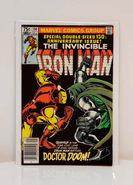 IRON MAN #150 (1981) John Romita Jr. Iron Man VS Doctor Doom Cover NEWSSTAND