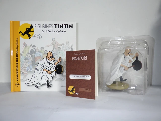 TINTIN - FIGURINE DU PROFESSEUR PHILIPPULUS + LIVRET + PASSEPORT 12CM La Collection Officielle 46 TINTIN - FIGURINE DU PROFESSEUR PHILIPPULUS + LIVRET + PASSEPORT 12CM La Collection Officielle 46