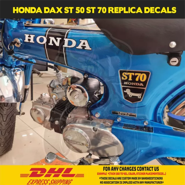 Honda Dax ST 50 ST 70 decalcomanie adesivi grafica kit completo replica personalizzata