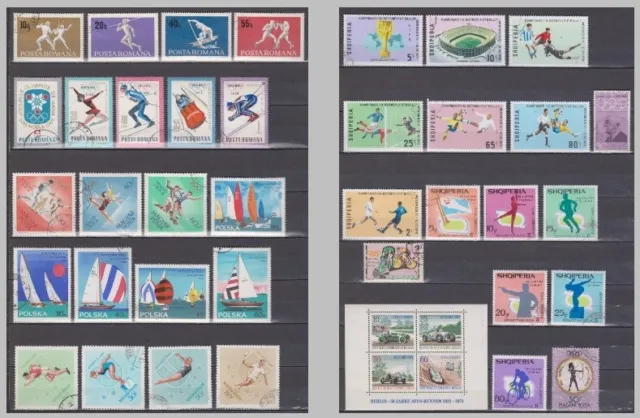 Collection SPORT on stamps - see photos