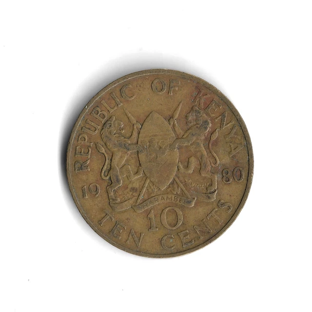 1980 Kenya 10 Cents World Coin - KM# 18