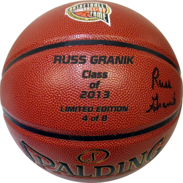 Russ Granik Autographed 2013 Hall of Fame Spalding TF-1000 Basketball w/ COA 4/8