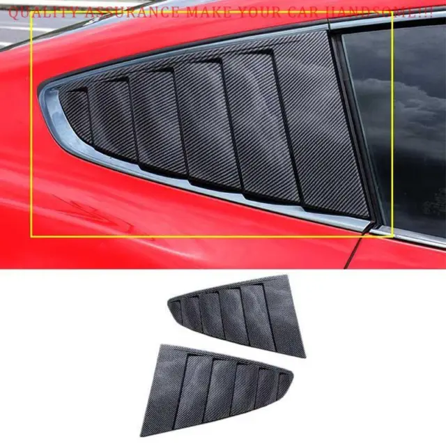 For Ford Mustang 2015-2023 Carbon Fiber MP Side Vent Window Scoop Louver Quarter
