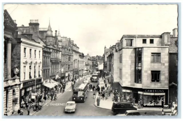 1963 Business Section High Street Inverness Scotland RPPC Photo Postcard