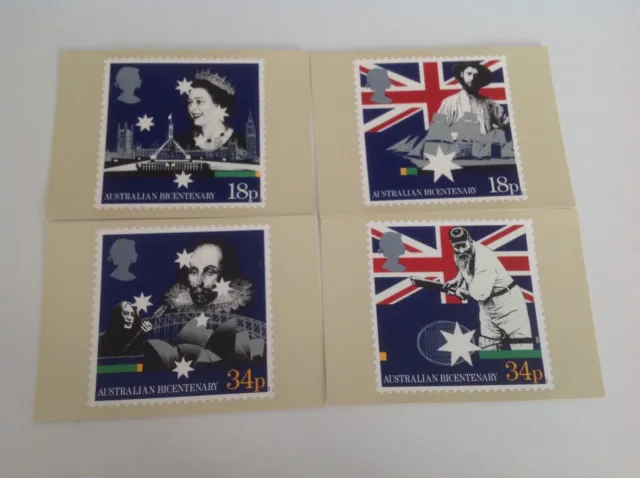 Royal Mail Stamp Card Series Phq Postcards Set The Australian Bicentenary 1988