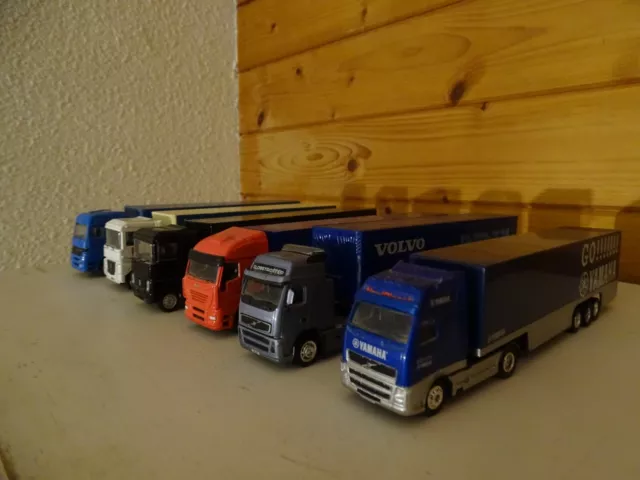 Lot de 6 camions échelle HO Renault, Mercedes, Volvo, Iveco 2