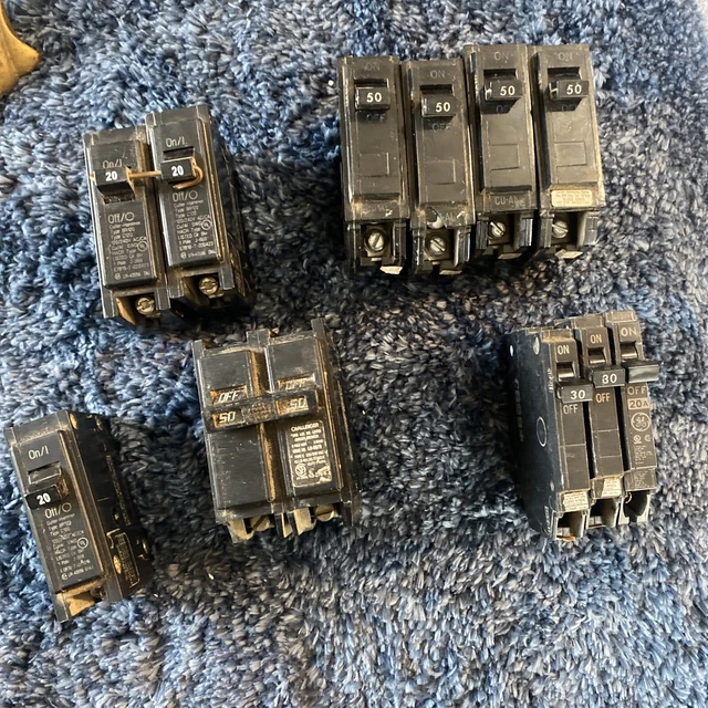 10 VINTAGE CIRCUIT breakers torque challenger general electric 25.00
