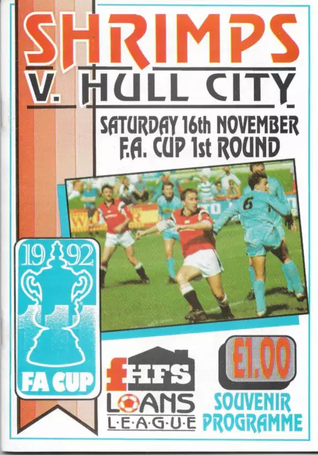 1991/92 Morecambe v Hull City FA Cup