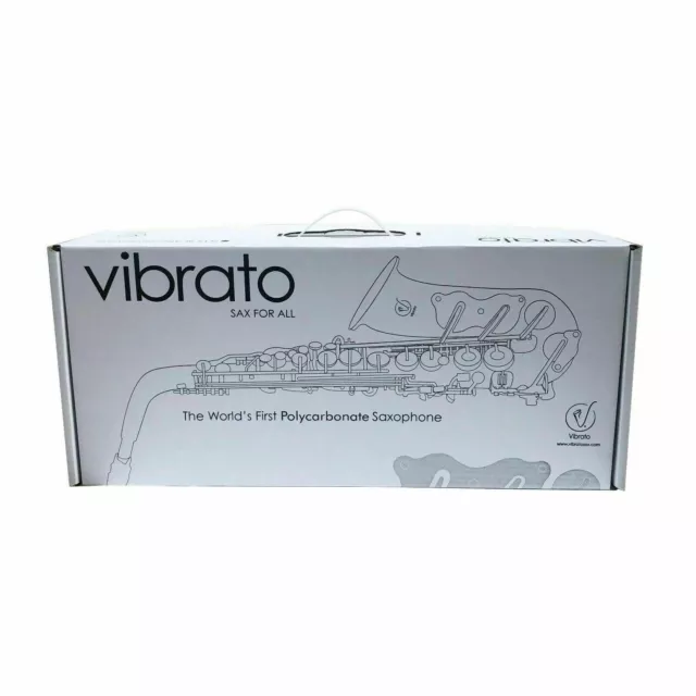 Saxofón Vibrato A1 SIII ALTO Policarbonato Transparente Impermeable E-Flat Negro Blanco 2