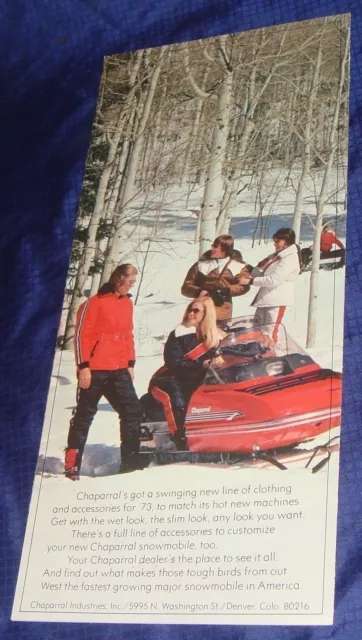 BS176 Vtg Chaparral Snowmobile Dealer Sales Brochure 1973 2