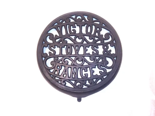 Antique Stove Victor Stoves And Ranges Cast Iron Ornate Swing Trivet