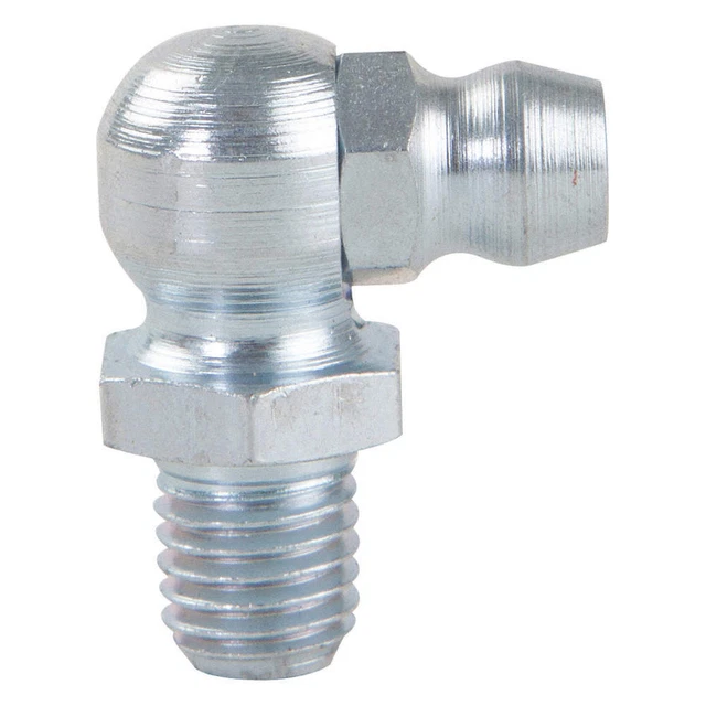 WESTWARD 52NZ54 Grease Fitting,90 Deg.,Stl,53/64" L,PK10