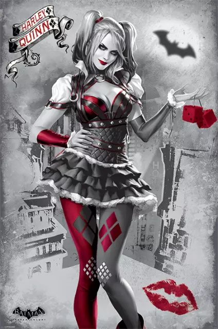 (132) New Maxi Poster Batman Arkham Knight Harley Quinn Dc Comics Wall Hanging