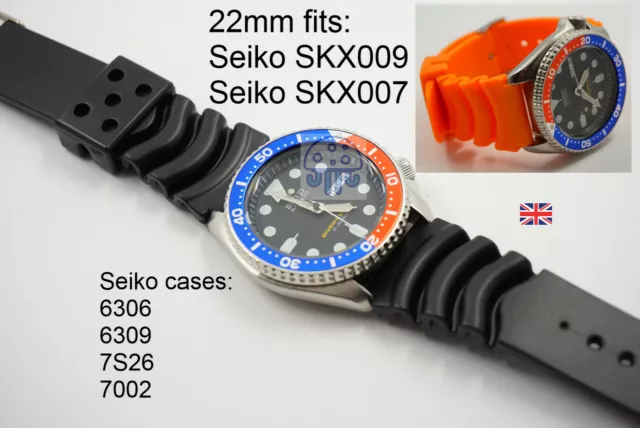SEIKO Z22 STYLE dive watch strap. Seiko SKX009 & Seiko SKX007 (7S26 & 7002  case) £ - PicClick UK
