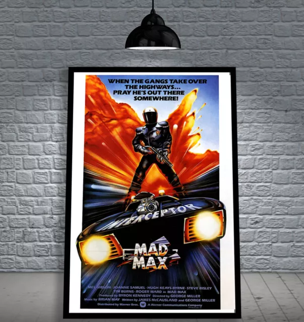 Mad Max (1979) Mel Gibson Framed Movie Poster Print Cinema A1 & 60X40Cm