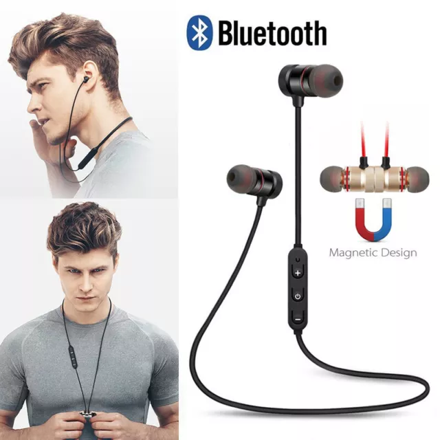 Wireless Bluetooth Sports Earphones Headphones Earbuds In Ear Stereo Headset