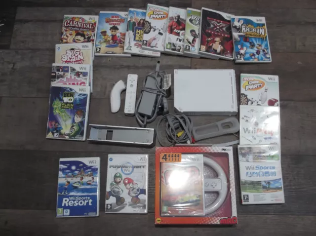 Nintendo Wii Konsole Mario Kart Racers Edition + Wii Sport + 20 Spiele!!!