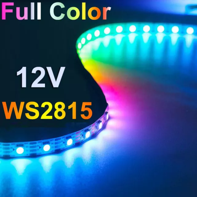 WS2815 DC12V 5050 RGB LED Strip Light Individually Dual-Signal Waterproof