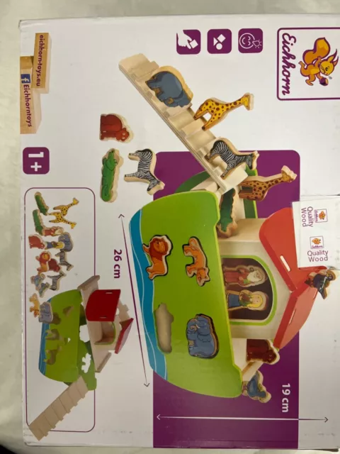 Eichhorn Steckspielzeug Holzspielzeug, Arche Noah, (Set, 21-tlg)